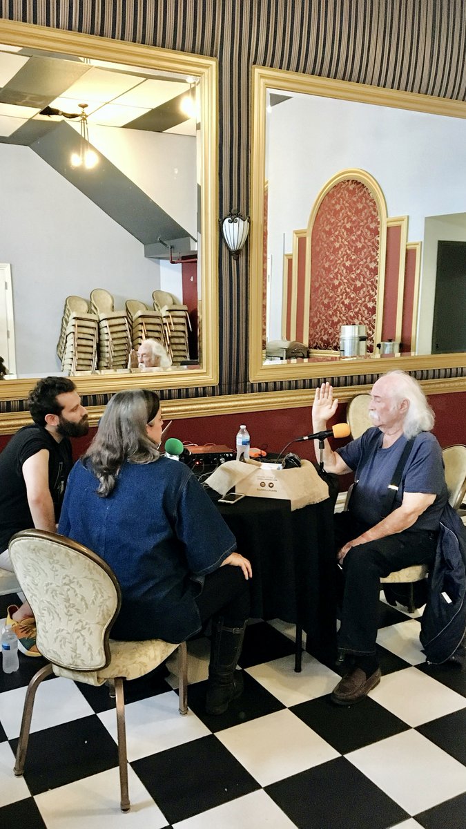 If you don’t write it down, it didn’t happen.” — Words of wisdom about art + inspiration from <a href="/thedavidcrosby/">David Crosby</a>. BTS video I shot of a special <a href="/weedandgrub/">weedandgrub</a> episode...Miss you, Mighty Croz! Peep the video here: instagram.com/reel/Cn69ItYj1…