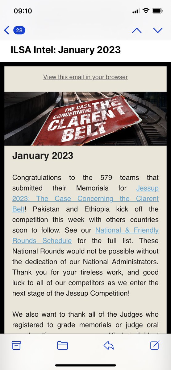 KatKramarchyk's tweet photo. It’s real now!!! Congratulations to all 579 teams who submitted memorials for the @The_Jessup! I can’t wait to see the hard work you’ve all put in. You should already be so proud. Now get to practicing for orals! https://t.co/7N4OXsimWR