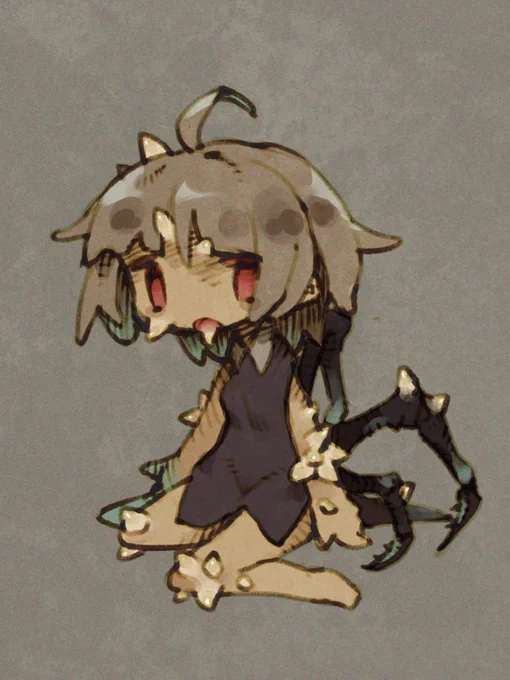 ヌンチャククモタケっていうのが生えた子を描けってゆわれたから・・・#skeb 