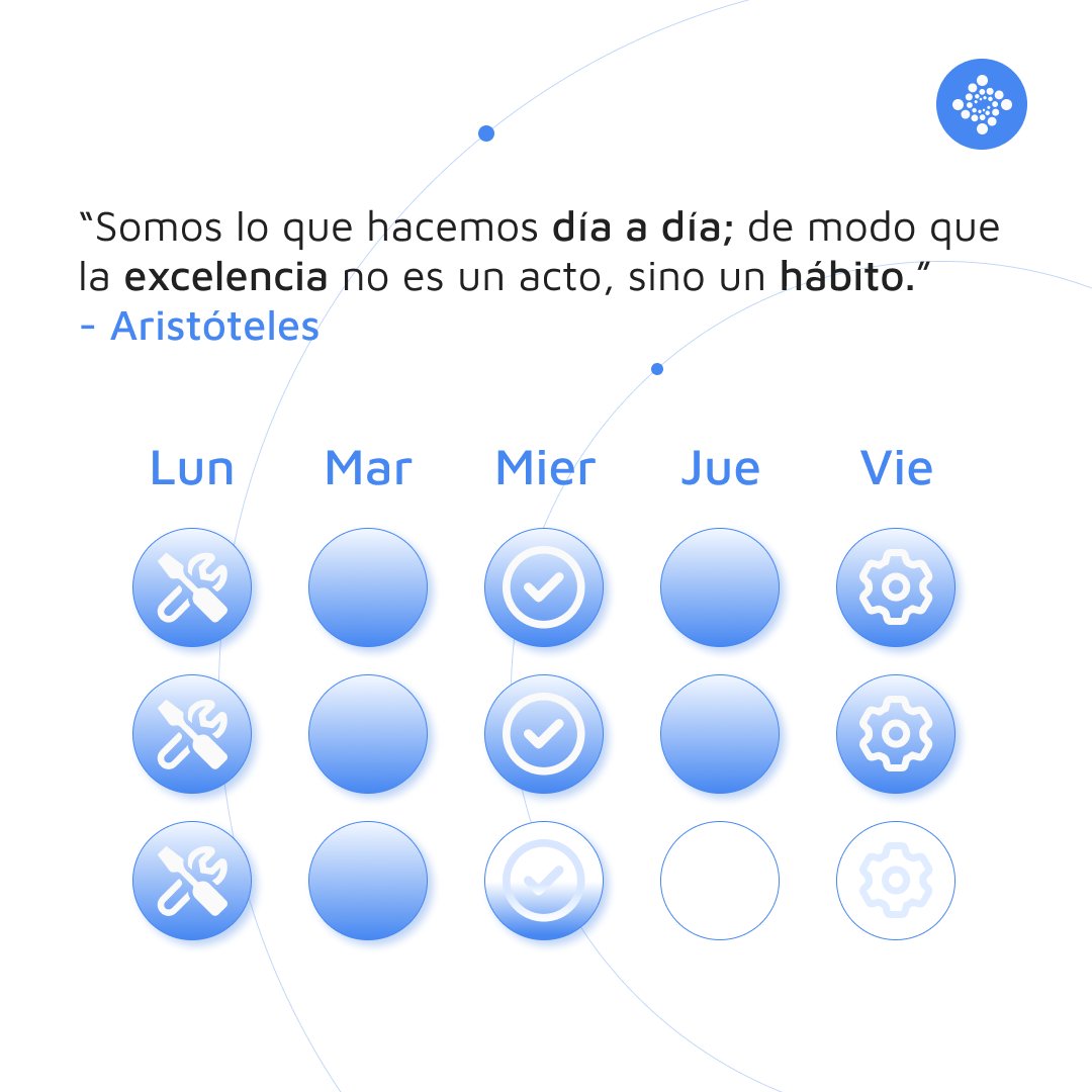 fracttal's tweet photo. Somos lo que hacemos y si buscamos la excelencia, debemos repetir, repetir y repetir 🧑🏻‍🔧🧑🏻‍🔧 https://t.co/gC02I0IYcV