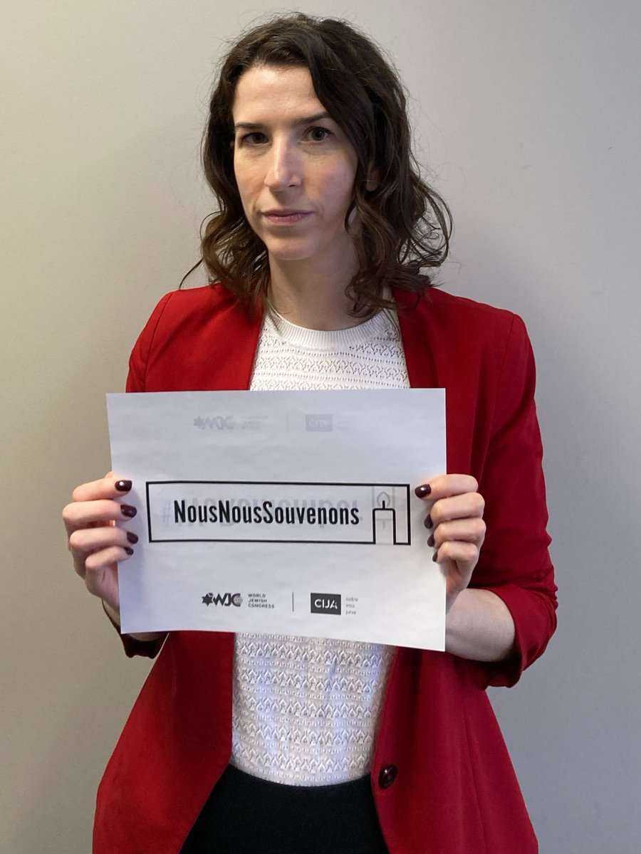 EmmanuelleFAmar's tweet photo. For International Holocaust Remembrance Day, #WeRemember the survivors and the 6 million Jews who were murdered by the Nazis.  @WorldJewishCong @cijainfo #IHRD https://t.co/6Ws6z6jacc
