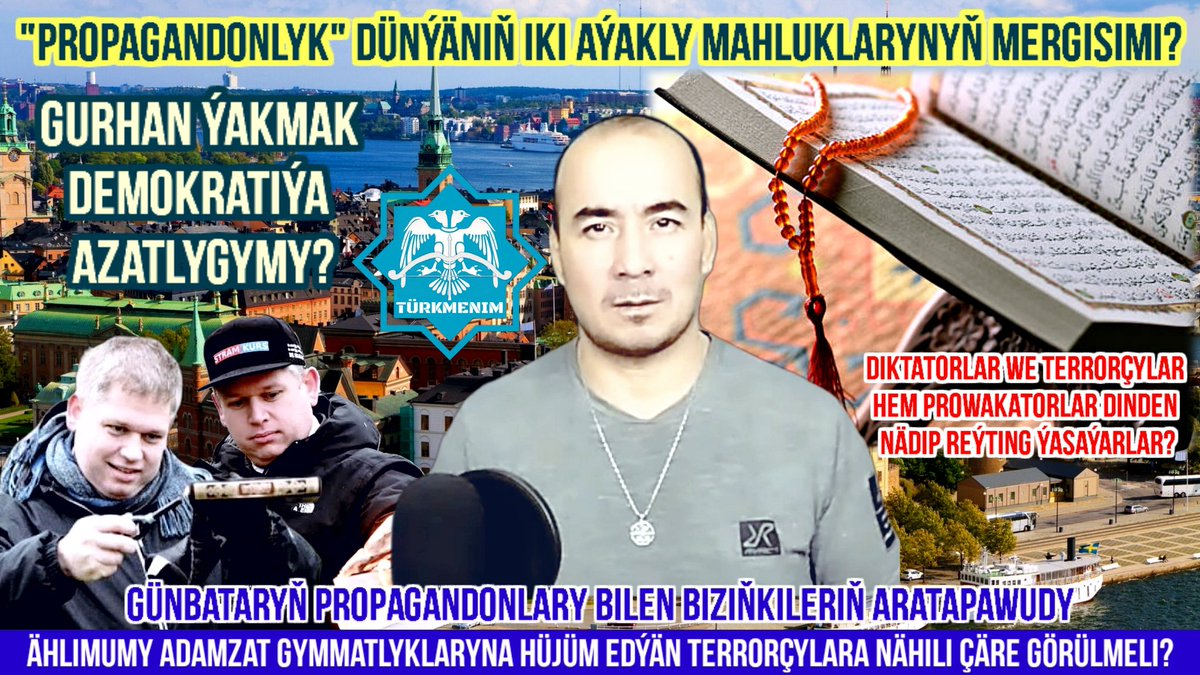 DowletBayhan's tweet photo. #Turkmenistan #GURHAN ÝAKMAK DEMOKRATIÝA HEREKETIMI? 
Is burning the #Quran an act of democracy? How should we stop the provocation terror against the sacred values ​​of all humanity? #Provocateurs and #dictators should not be allowed to exploit religion
https://t.co/sdwKAFvuQo https://t.co/BEz8bK9gQG