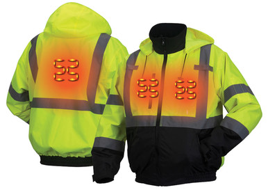 Stay extra warm and visible with the <a href="/Pyramex/">Pyramex Safety</a> RJ3110H Heated Bomber Safety Jacket. The RJ3110H features three warming zones and heating levels. Plus, the Powerbank is included. Available in sizes medium to 5XL.  buff.ly/3OiyVpr #SafetyFirst