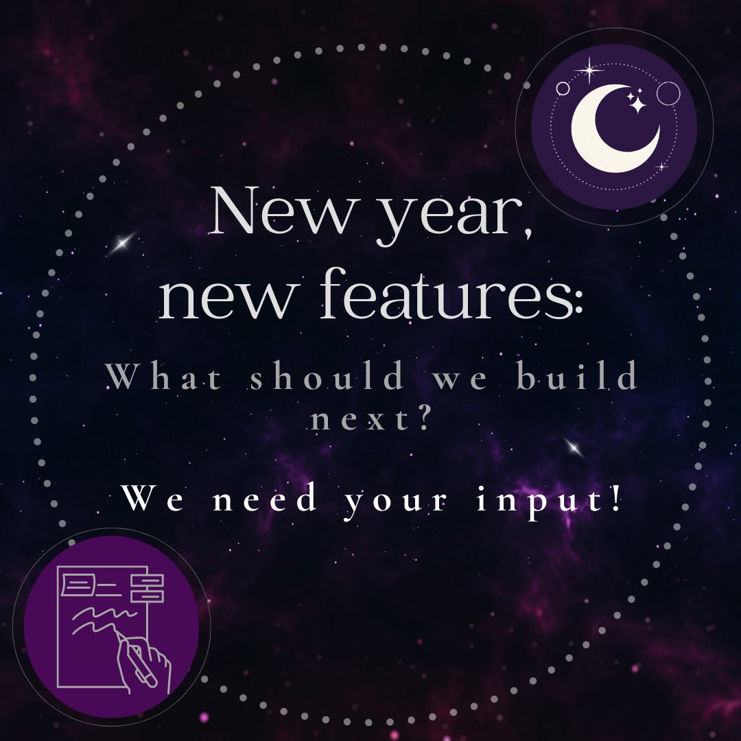 Cosmosii_Real's tweet photo. Hi Makers! ✨

We’re looking into additional features for Cosmosii and really want to learn your thoughts about features that would be valuable to YOU! 

Please let us know by filling in this short (just a few minutes!)  survey below:  👇 https://t.co/ADKelAiHvi