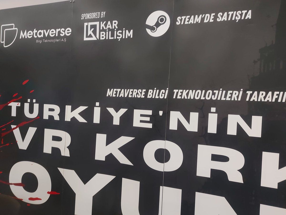 atmturk's tweet photo. Yönetim Kurulu Başkanımızın katılımıyla, Çözüm ve arge ortağımız Metaverse Bilgi Teknolojileri şirketi ile beraber Mobilfest İletişim Teknolojileri fuarında Türkiye'nin ilk VR korku oyununu tanıttık. #mobilfest https://t.co/cwcR6o9Fxs