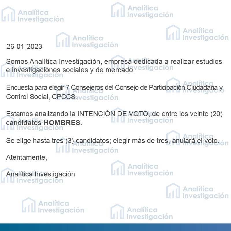 AnaliticaInvEC's tweet photo. @Lozada_Jeanneth Hola Jeanneth te invito a realizar la siguiente encuesta: https://t.co/wtvSW6NQz2 https://t.co/0c8TDuNshP