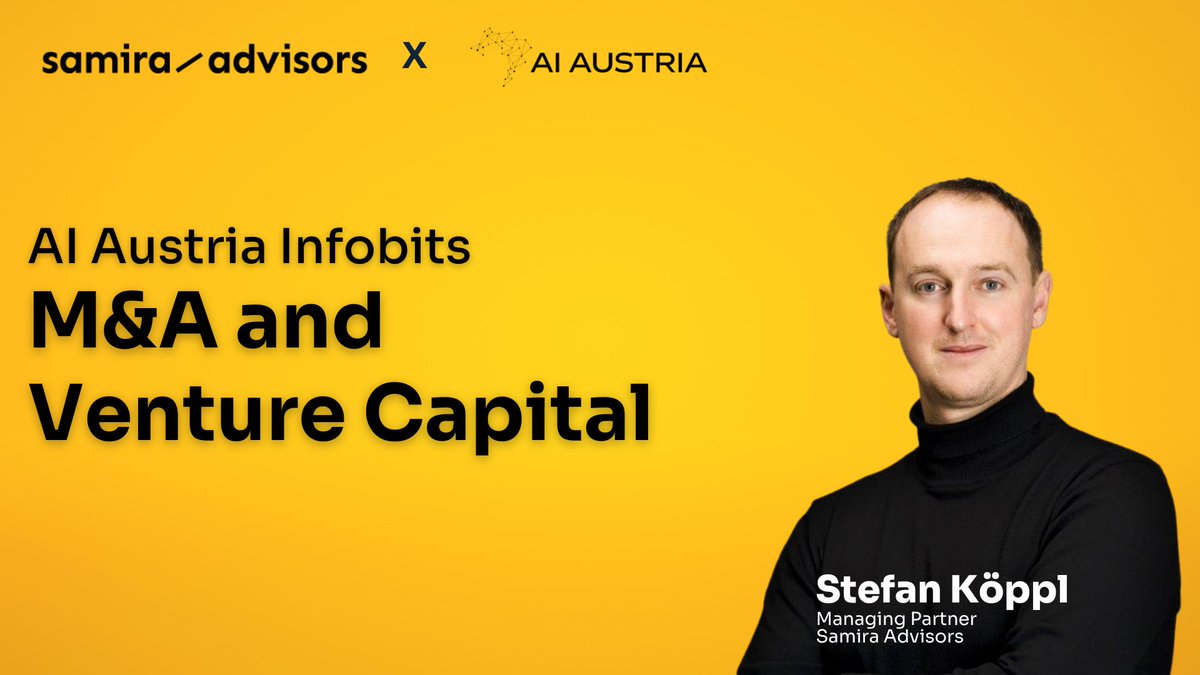 🚀 Infobits: M&A and venture capital in AI & deeptech, powered by our friends at @SamiraAdvisors 💡 starting next week we will launch a new infobits series on all things related to financing, valuation and strategic considerations for AI startups.