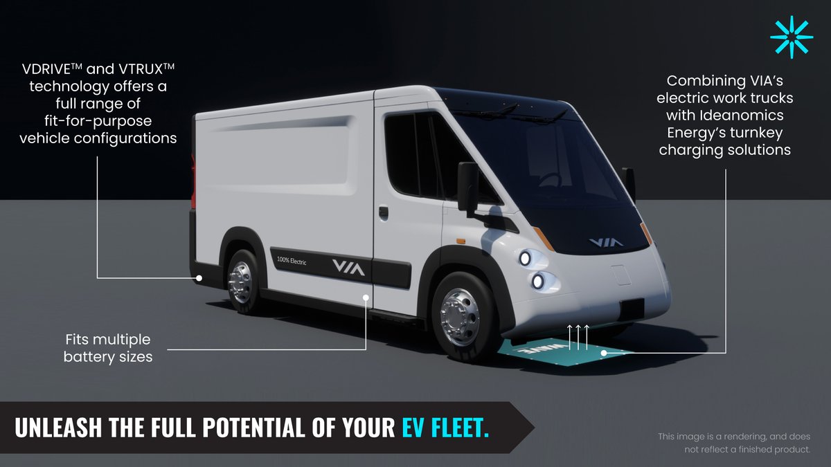 ideanomicshq's tweet photo. $IDEX + @VIAMotorsInc = fast, easy and affordable fleet electrification. 

Combining VIA's #electric work trucks w/ our wireless and containerized charging tech is a game-changer! https://t.co/VQuWhexOGc