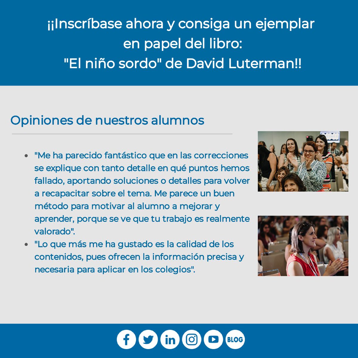 📣¿Tiene un alumno con discapacidad auditiva y quiere que su clase sea el mejor entorno para su aprendizaje? Para más información visita nuestra página web: bit.ly/2OGyFUJ ¡ÚLTIMO DÍA DE INSCRIPCIÓN 30 DE ENERO😱! ¡PLAZAS LIMITADAS‼️!