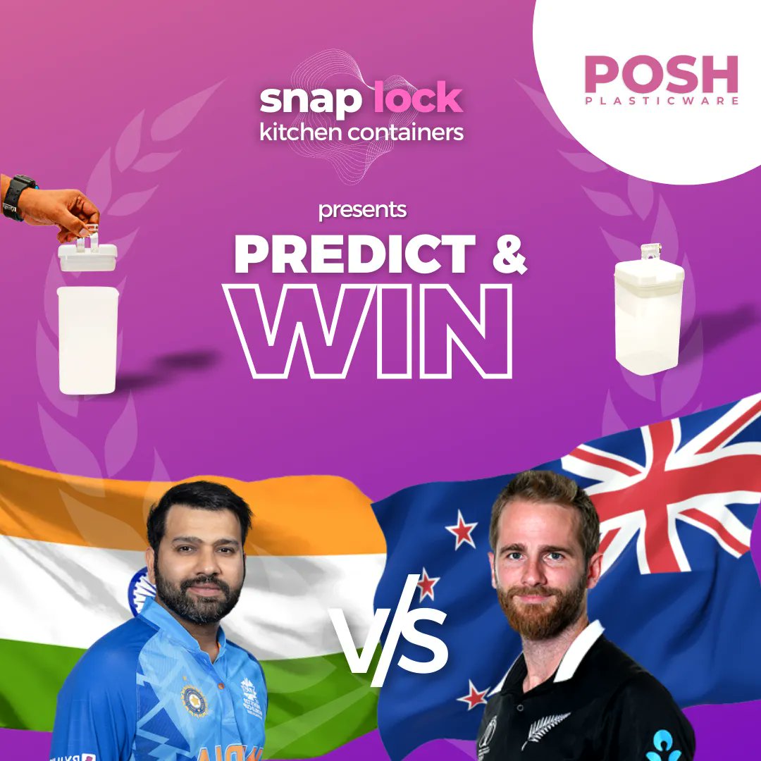 poshplasticware's tweet photo. Time to #Predict and win #Snaplock Kitchen containers with just a simple guess!
Make your guess in the comment section and make sure to read the rules. 😎
.
#poshplasticware #contest  #giveaway  #giveaways  #IndvsNZ3rdODI  #prizes  #contestalert https://t.co/vpwb9iWwYW