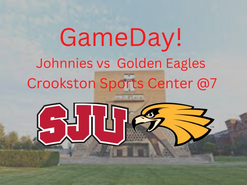 GameDay!!

Johnnies travel to Crookston to take on @UMC_ClubHockey in game 1 of a weekend series 

📍Crookston Sports Center  
⏰7:00pm