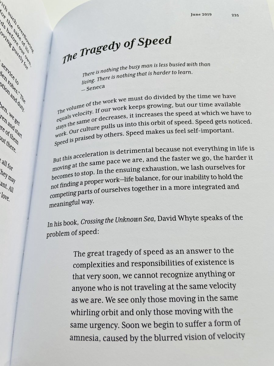 jsmian's tweet photo. Speed is a sure sign that we are living someone else’s life and doing someone else’s work. https://t.co/TI7M88T64y