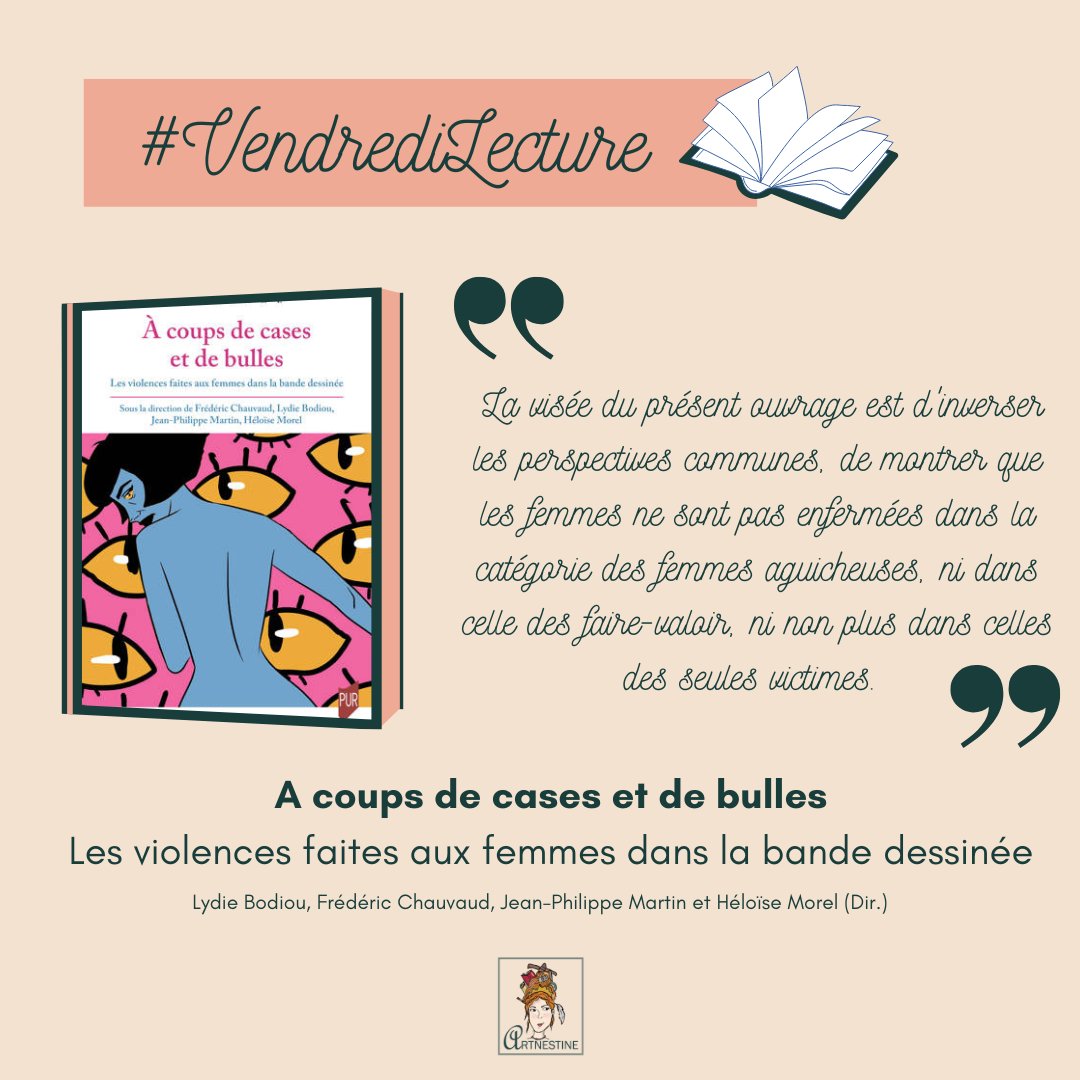 [📚 #VendrediLecture]
Le 50e #FIBD2023 d'#Angoulême a ouvert ses portes hier. L'occasion de vous recommander la lecture de l'ouvrage 'A coups de cases et de bulles, les violences faites aux femmes dans la #BD', véritable bijou d'#histoire des représentations dans le #9eArt ! 🗯