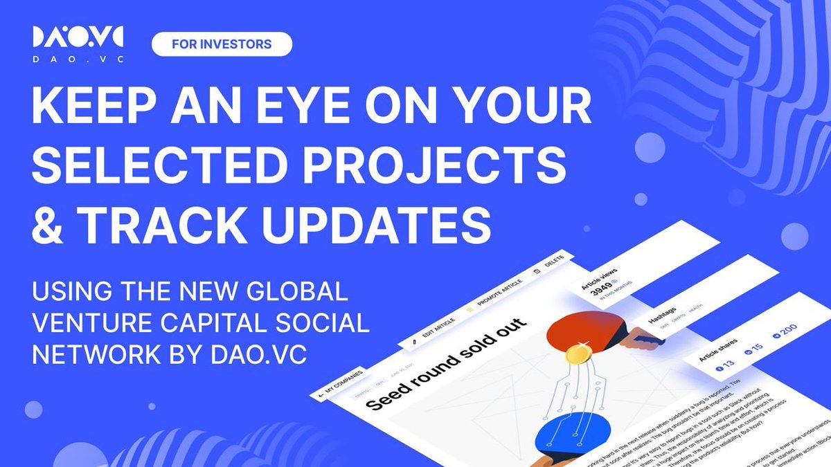 There are three things you can watch forever: fire, water, and other people working…

One of these options has already been added to our social platform! Want to know what we’re talking about? Check the new post on our tg 👉🏽 t.me/DAOVC/37