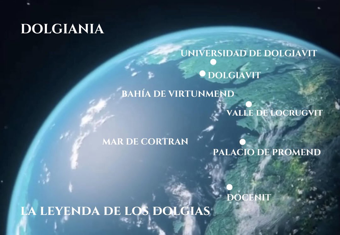 Mapa de Dolgiania, planeta capital Región Orbital Central Federación Dolgia