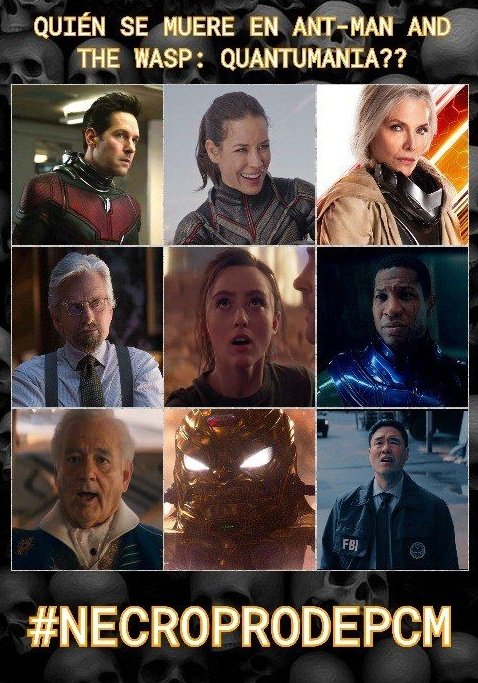 MarvelPodcast_'s tweet photo. #AntManAndTheWaspQuantumania NECROPRODE!!! ⚰️☠️🐜
Descargá la imagen, tacha a lxs que van a morir y subila a tus redes sociales arrobandonos y con el HT #NecroprodePCM
#AntMan #TheWasp #JanetVanDyne #HankPym
#CassieLang #Kang #KangTheConqueror #Krylar #Modok #JimmyWoo https://t.co/TRvHCU5w29
