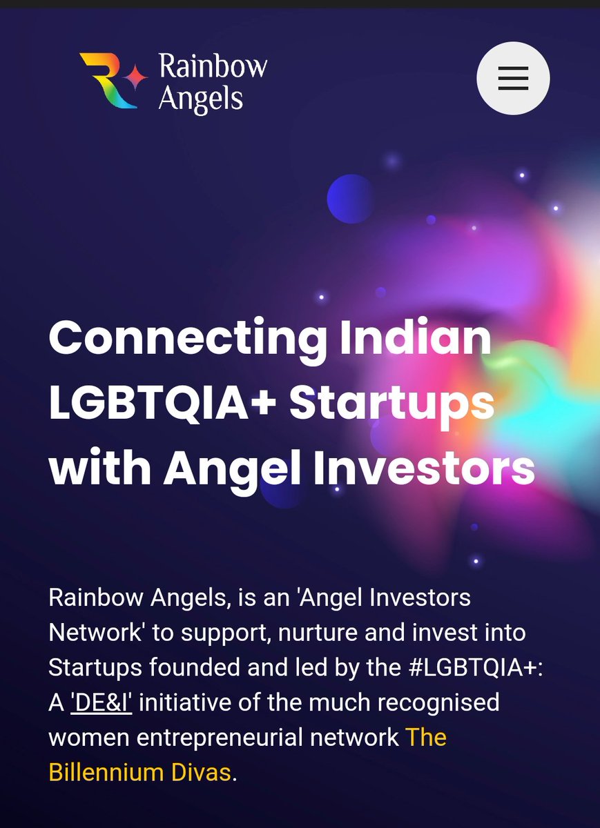 rainbowangelsco's tweet photo. Here we go with our website, with its invitation page, to begin with. We welcome the Investors and the #LGBTQIA+ startups to fill in the details for us take off 🚀

Visit Us: https://t.co/rCLXDfLyAH https://t.co/TrmBoQ2HKF