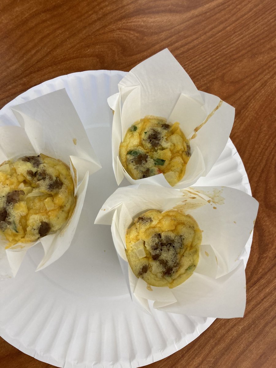 This week Culinary Arts 1 students practiced knife skills and made copycat Starbucks Egg Bites (ours are loaded with veggies)😋 #culinaryarts #facs #starbies