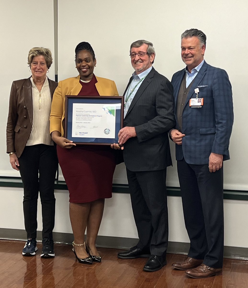 Congratulations to our own director of quality leadership & advocacy @shindanaa (DrKeashaGuerrierBryant) on her completion of the @NorthwellHealth #PhysicianLeadership Devpt Program! #FamilyMedicine @ZuckerSoM @NYSAFP