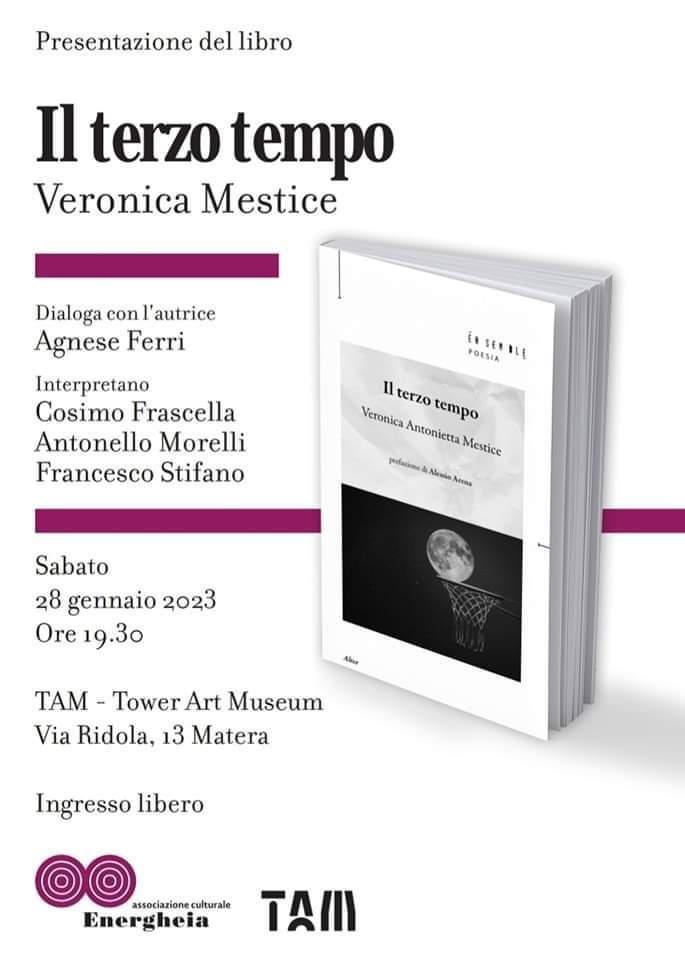 Thanks to <a href="/PremioEnergheia/">Premio Energheia</a>! Domani presentiamo il mio libro <a href="/EnsembleEdizion/">Ensemble</a>, Il terzo tempo, al #TAM. 📚