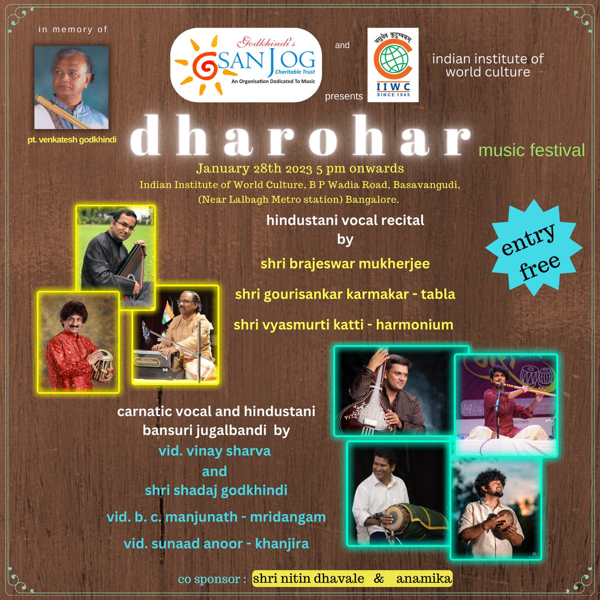 Happening tomorrow at Indian institute of world culture! See y’all at 5PM! 🙏