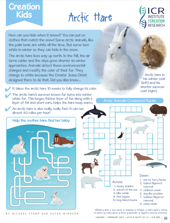 ICRscience's tweet photo. 🐰 *KIDS ACTIVITY PAGE!* 🐰 Creation Kids: Arctic Hare

#ActivitiesForKids #CreationKids https://t.co/8IK27D9je6