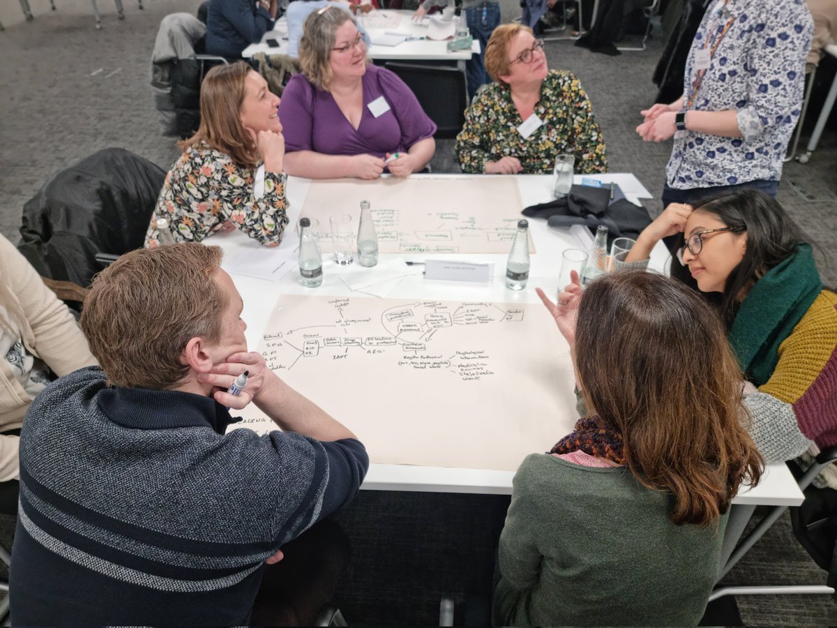 DrAmarShah's tweet photo. Great energy and inspiration at the launch of our Demand, Capacity &amp; Flow collaborative @NCCMentalHealth @rcpsych. 21 teams from across England, applying QI and coproduction to this complex issue #dcfqi #QITwitter https://t.co/ASxJCTX5yf