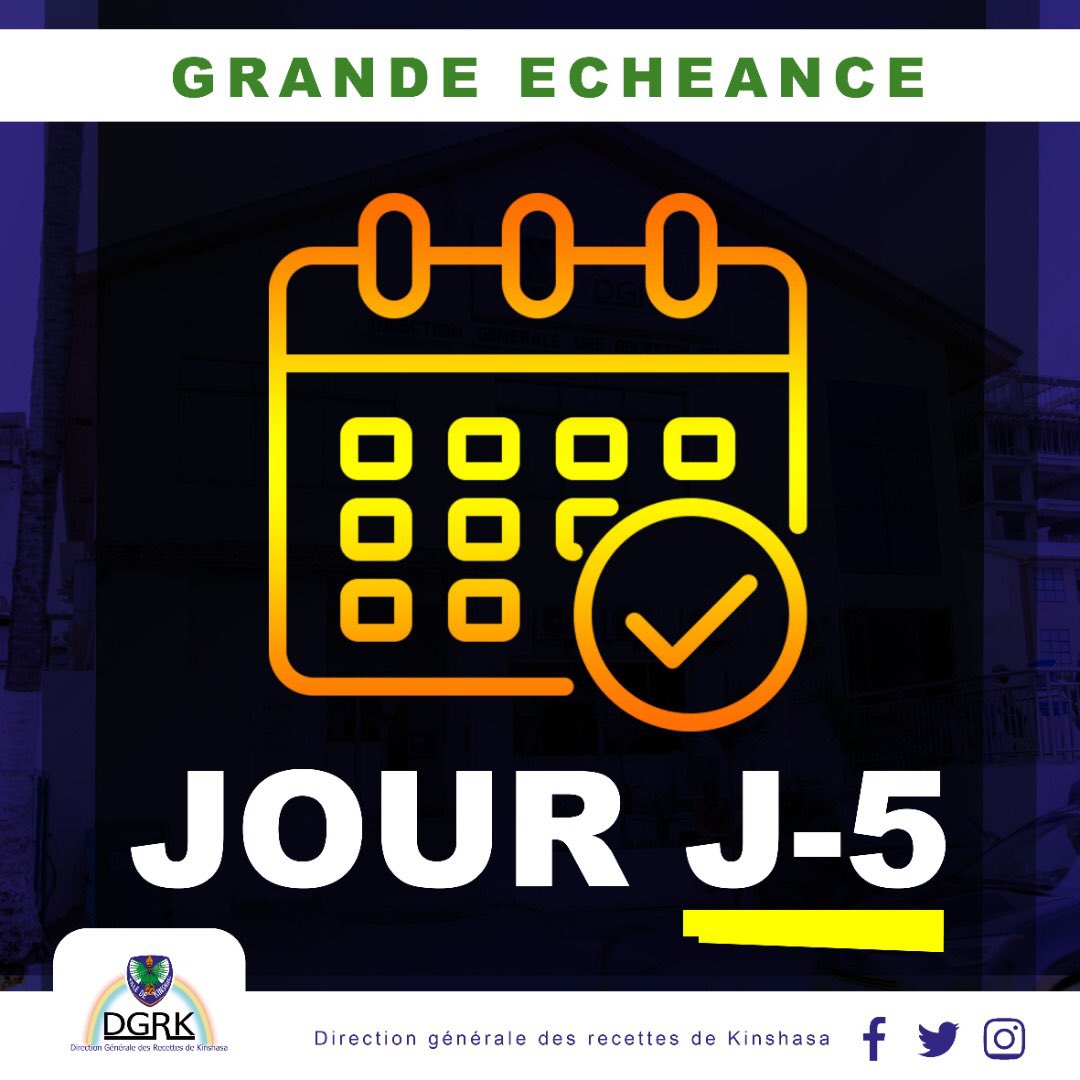 KulutaNtula's tweet photo. J-5 : Les contribuables assujettis à l’IF et l’IRL possédant des propriétés bâties ou non bâties dans les communes de Gombe, Limete et Ngaliema Nord, vous êtes appelés au paiement de ces impôts au plus tard le 01/02/2023 https://t.co/5fLfvhThsN