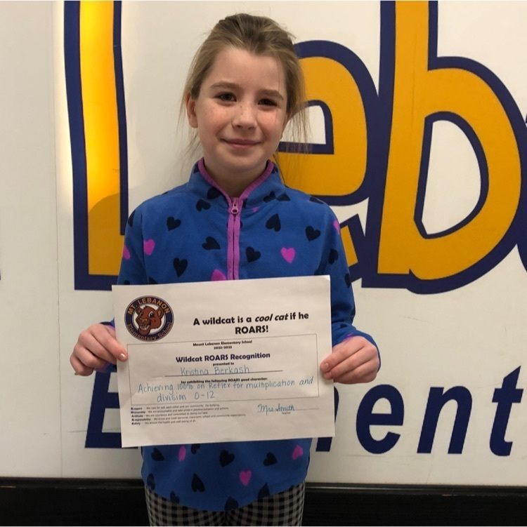 Congrats to these students who received a Wildcat ROARS certificate this week for exhibiting characteristics from our ROARS Code of Conduct (Respect, Ownership, Attitude, Responsibility, and Safety).
