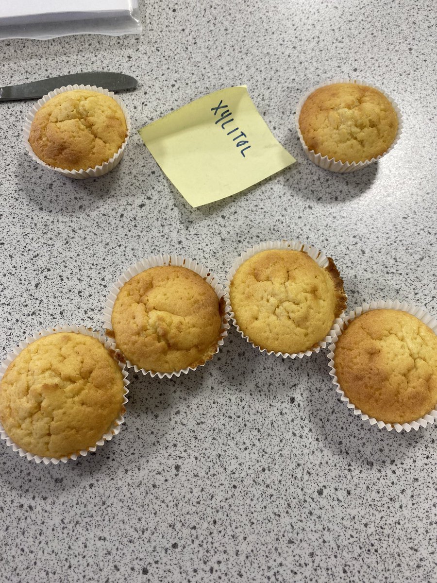 stambrosehomeec's tweet photo. S4 HFT were learning about #sugarsubstitutes this week and made some cakes and scones using #xylitolsweetener and #sucralosesweetener and compared appearance, texture and taste with the sugar versions. https://t.co/AAcRA4Su3X