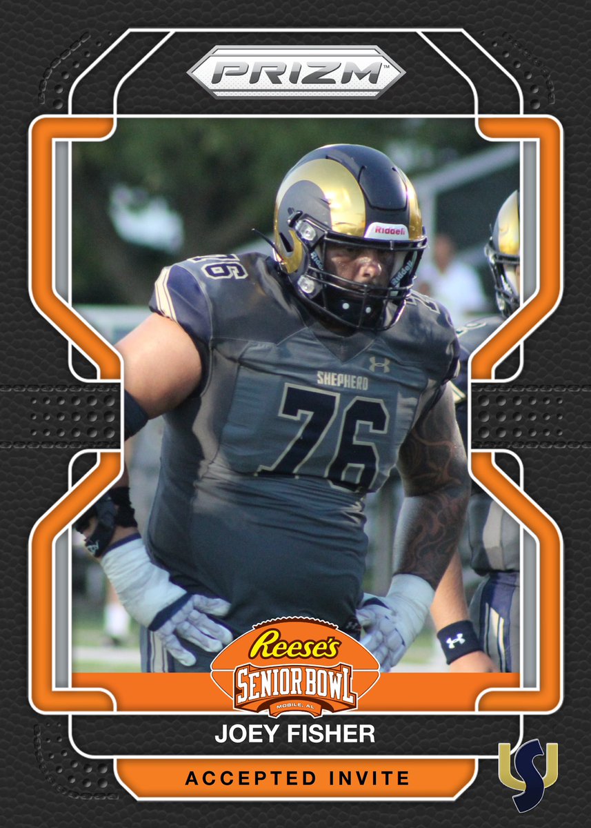 Jim Nagy (@jimnagy_sooners) on Twitter photo 📞 HISTORY MADE! Shepherd OL Joey Fisher got call-up to Senior Bowl after strong week at NFLPA game. Fisher joins his QB Tyson Bagent in Mobile, marking first time that two players from D-II program are in game together. Congrats to <a href="/SURamsFootball/">Shepherd Football</a>!!! 👏
#TheDraftStartsInMOBILE™️ 📞 HISTORY MADE! Shepherd OL Joey Fisher got call-up to Senior Bowl after strong week at NFLPA game. Fisher joins his QB Tyson Bagent in Mobile, marking first time that two players from D-II program are in game together. Congrats to <a href="/SURamsFootball/">Shepherd Football</a>!!! 👏
#TheDraftStartsInMOBILE™️