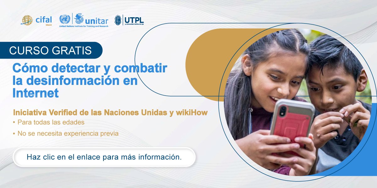 💡 La #ONU ha lanzado el nuevo curso en línea “Cómo detectar y combatir la #desinformación en Internet”, haz clic aquí para conocer de qué se trata ➡️ bit.ly/curso-desinfor…