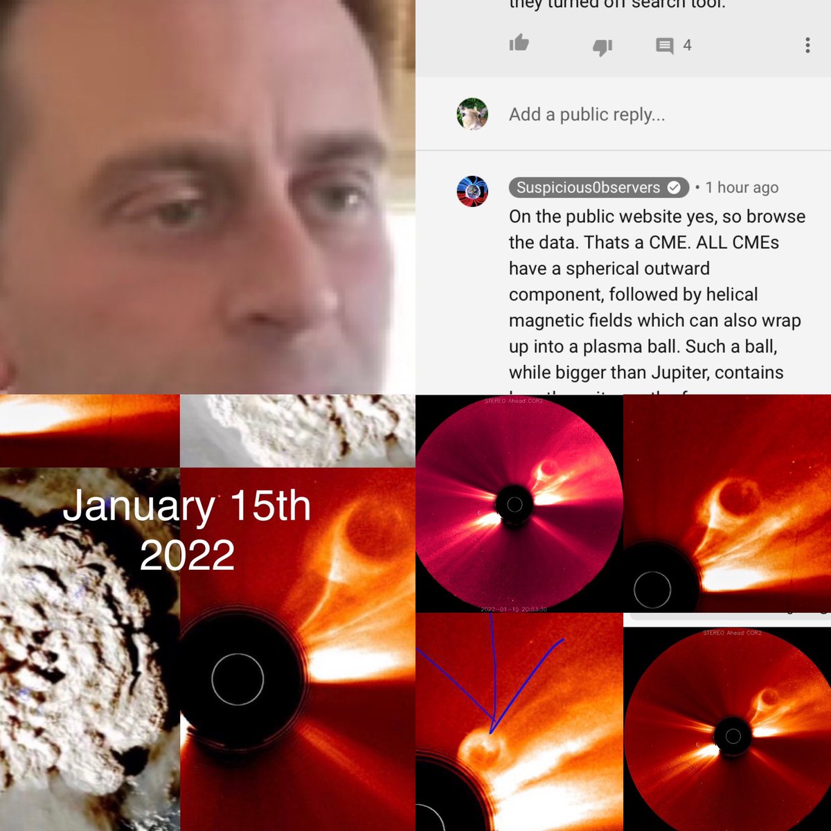 digduggydigdug's tweet photo. When a failed lawyer claims to suddenly be one of the top solar experts in the World but feels the need to insult a lowly peon like myself because I'm pointing at a relevant solar event... #LookUpNASA #SuspiciousObservers #sunweatherman #SpaceWeatherNews #BenDavidson #tonga https://t.co/70JW2VHYvd