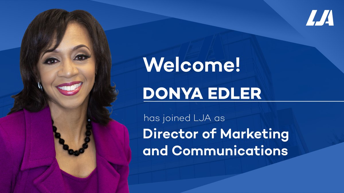 WARM WELCOME >>> Say hello to Donya Edler! She is joining LJA as the Director of Marketing and Communications, we’re so excited to have her on the team 🥳! #ljaengineering #meettheteam #aecmarketing
