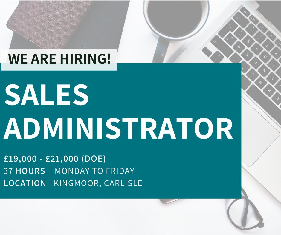Cumbria Waste Group have an exciting opportunity for an Sales Administrator based at our Kingmoor Office in Carlisle.

For full details and to apply, please visit cumbriawaste.co.uk/careers/curren…