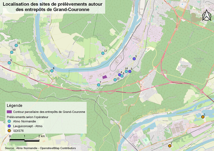 Du fait de l’importance de l’incendie du 16/01/2023 à Grand-Couronne, Atmo Normandie a effectué 23 prélèvements à la recherche de polluants spécifiques. Un communiqué présentant les 1ers résultats obtenus a été publié ce jour : atmonormandie.fr/publications/i…