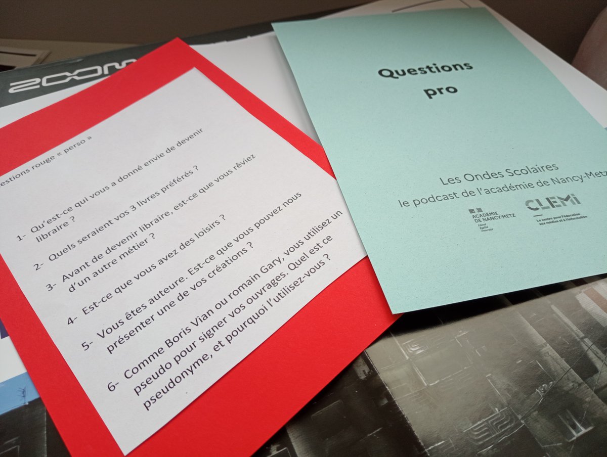 Clemi_Lorraine's tweet photo. 🎧Production en cours du podcast académique "Les ondes scolaires", spécial 📖Nuits de la lecture !

▶️A écouter bientôt, les interviews et micro-trottoirs réalisés par des élèves au @cdiremilly  !
ℹ��https://t.co/EJyf8aaSqZ

 @LeCLEMI @acnancymetz @daac_nancy_metz https://t.co/AmnPjhe54g