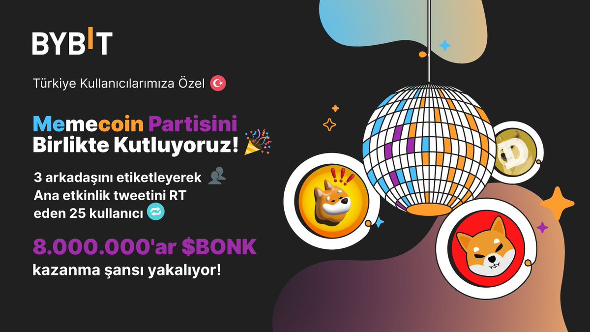 📢 Memecoin Partisini Paylaşanlar Kazanıyor! 🎉

💰 8.000.000 $BONK kazanacak 25 şanslı katılımcıdan biri olmak için 👇

👥 3 Kişiyi Etiketleyin!
🔁 Ana Etkinlik Gönderisini Retweet'leyin!
👉x.com/BybitTurkiye/s…

📋 Blog Sayfamızdaki Formu Doldurun!
👉blog.bybit.com/tr-TR/post/-do…