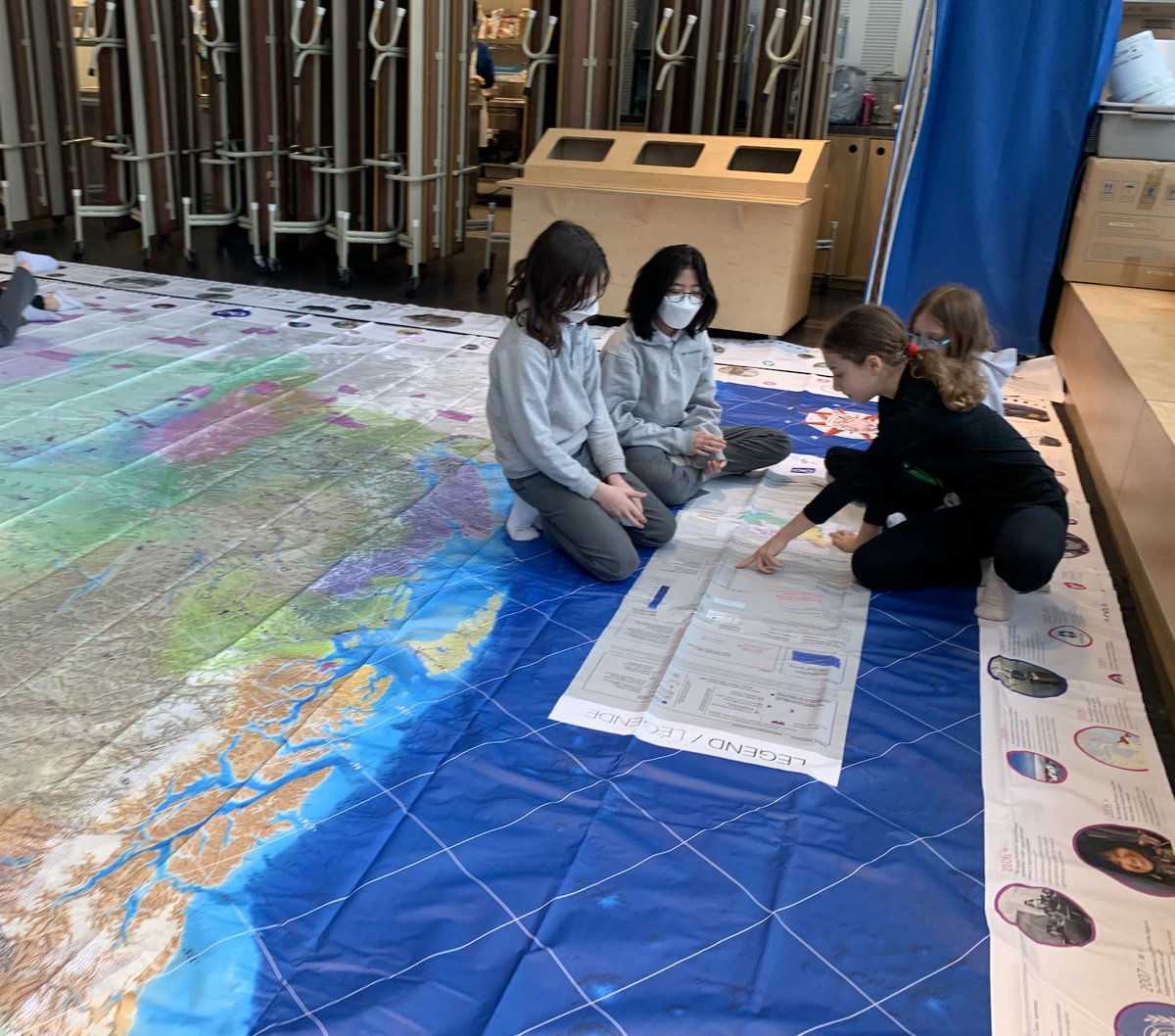 MrsLaschowski's tweet image. We are thankful to @theyorkschool Annual Fund for purchasing the Indigenous Peoples Atlas of Canada Floor Map from @CanGeoEdu. It is an amazing resource for students to make connections to our UOI! #yorklearns