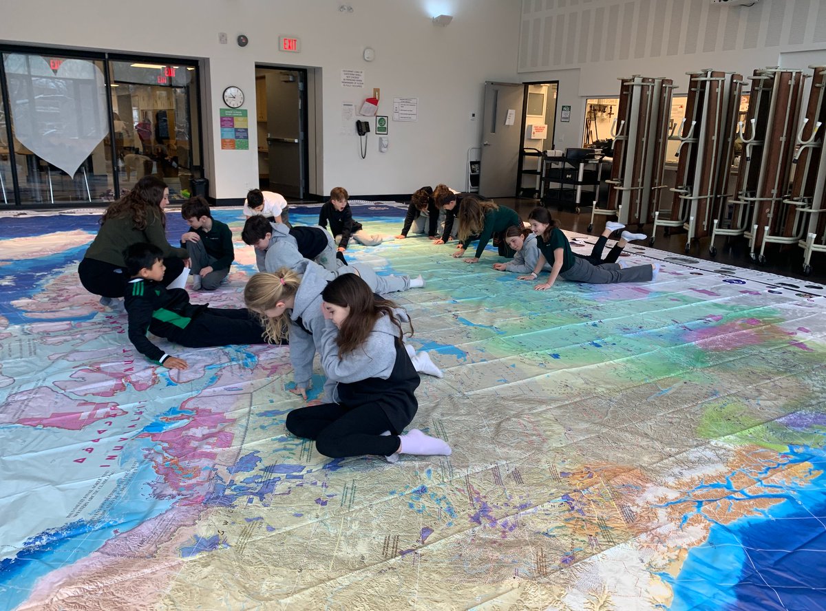 MrsLaschowski's tweet image. We are thankful to @theyorkschool Annual Fund for purchasing the Indigenous Peoples Atlas of Canada Floor Map from @CanGeoEdu. It is an amazing resource for students to make connections to our UOI! #yorklearns