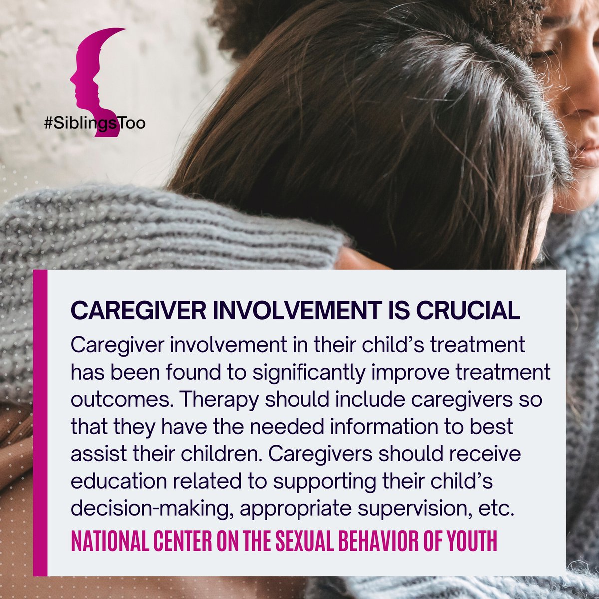 Here's a guide for parents and caregivers to provide assistance as to how to initiate services and discuss what treatment should entail.

Read more: bit.ly/ncsby2

#SiblingsToo #notchildsplay #SSA #SSAresearch