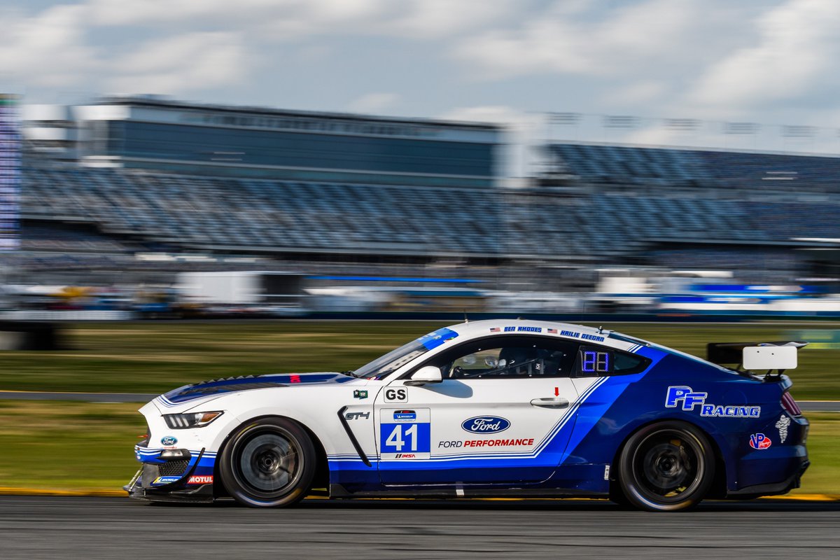 ThorSportRacing's tweet photo. This afternoon, @HailieDeegan and @benrhodes will strap into their @pf_racing #FordMustang GT4 as they compete in the @IMSA #MichelinPilotChallenge from @DAYTONA.
Tune in to the four-hour endurance challenge race at 1:45 p.m. ET on @peacock.
#IMPC | #PFRacing | #FordPerformance https://t.co/4FTJH9l5xF