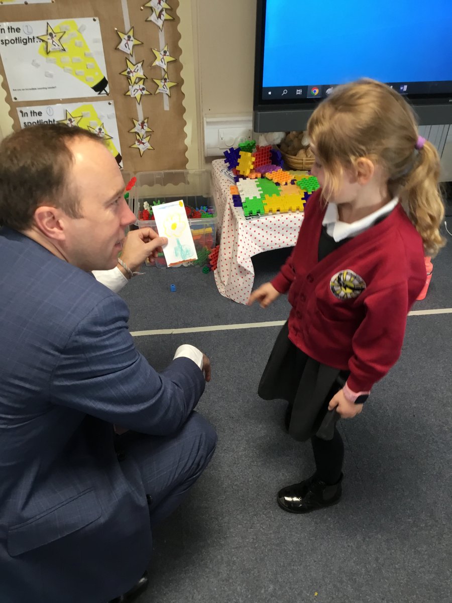 Today we had a visit from MP Matt Hancock who wanted to meet pupils and staff and talk about our journey to good. Mat said 'I am very impressed with the writing and with the level of care and support the children at Ixworth CE Primary School receive.' 
@MattHancock @TheTilian