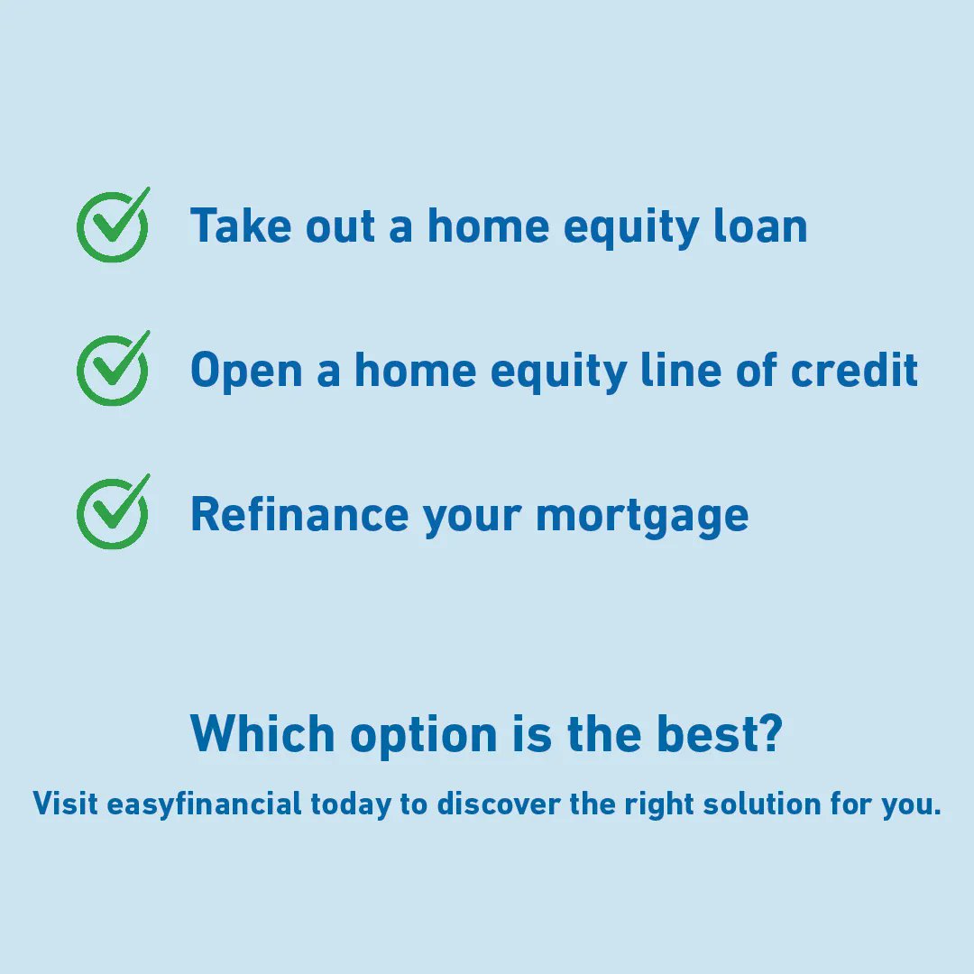 _easyfinancial's tweet photo. #DidYouKnow you can use your #home to #consolidate your #debt? Learn how to use your #homeequity in a variety of ways to choose the path to debt consolidation that's right for you: https://t.co/JSmC6irAkW #easyfinancial https://t.co/cCEBqzdUdb