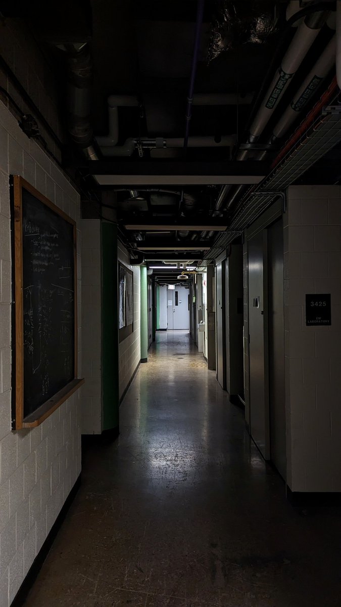 When your lab hallway looks like straight from a horror movie 🎥