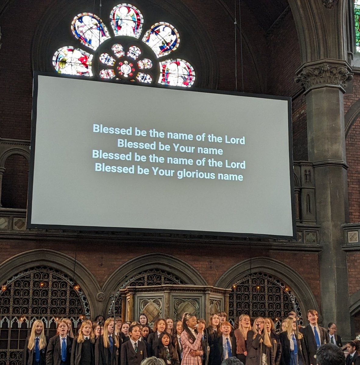 MiriamJKearney's tweet photo. So proud of the @capajuniors students who represented @TrinityAcademyC at 
the @CofE_EduLead National Conference and helped to lead #worship so beautifully. Thank you @mrawolfe for inviting us and Archbishop @CottrellStephen for taking the time to meet our students. #cefelnc23 https://t.co/L4M1W6Qoww