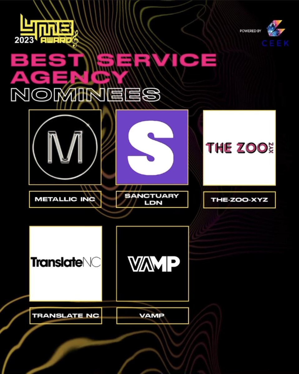 SatelliteLondon's tweet photo. We’re happy to be nominated for the Best Service Agency Award @YoungMusicBoss 🫶🏽 #YMBAwards23 

VOTE: https://t.co/ZlymfbjE09 https://t.co/5oPiZynTq8