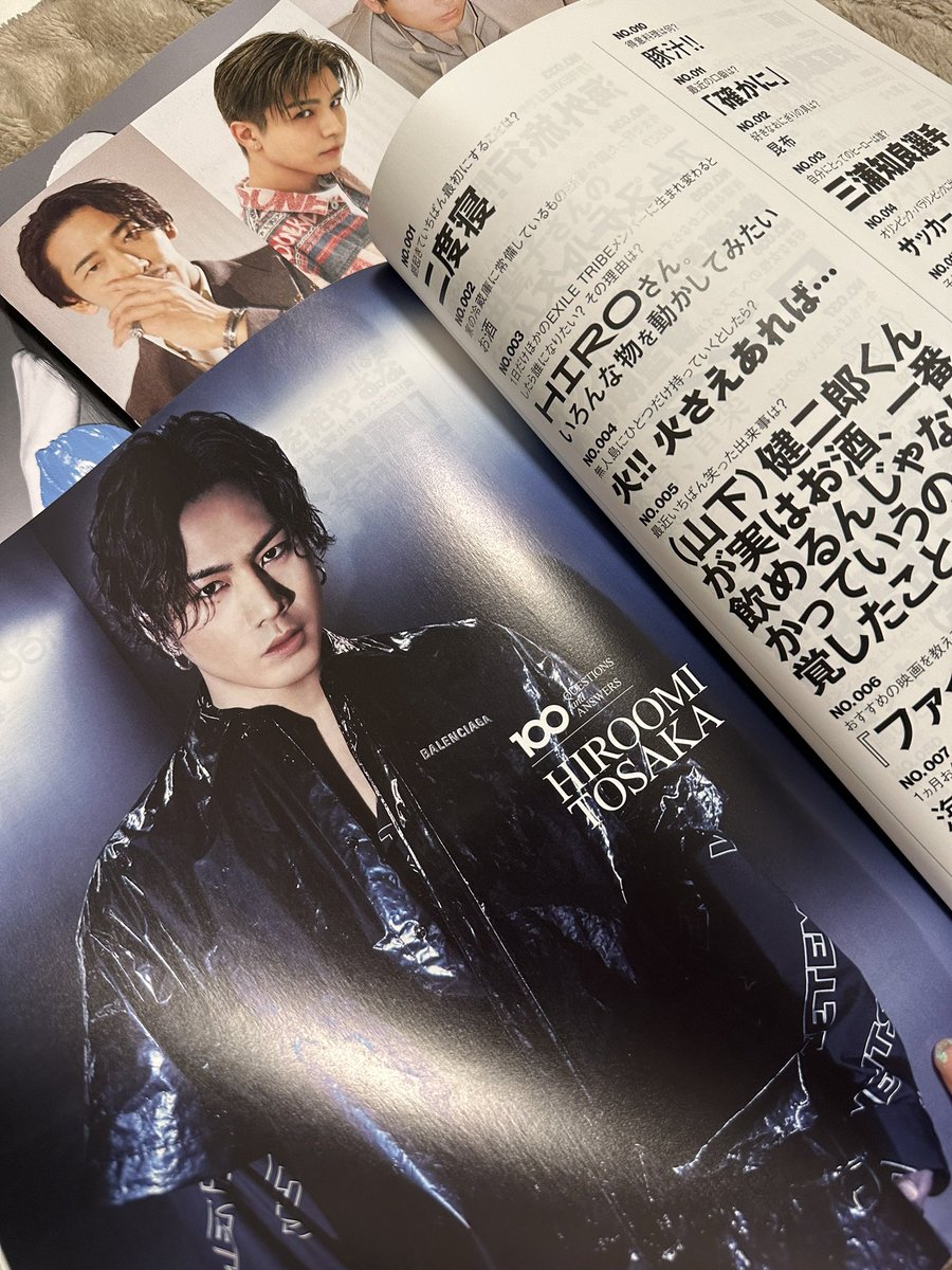 ex_jsb_K's tweet photo. 月刊EXILEやらその他諸々色んな雑誌でメンバーの一問一答を見てきたけど、臣ちゃん色々変わったというか、削ぎ落とされたのかな😂
得意料理無くなってるの寂しいけど🐷
いちばん怖いもの▶︎「人」が意味深すぎるのよ（т-т） https://t.co/rA4Q33Xk7q