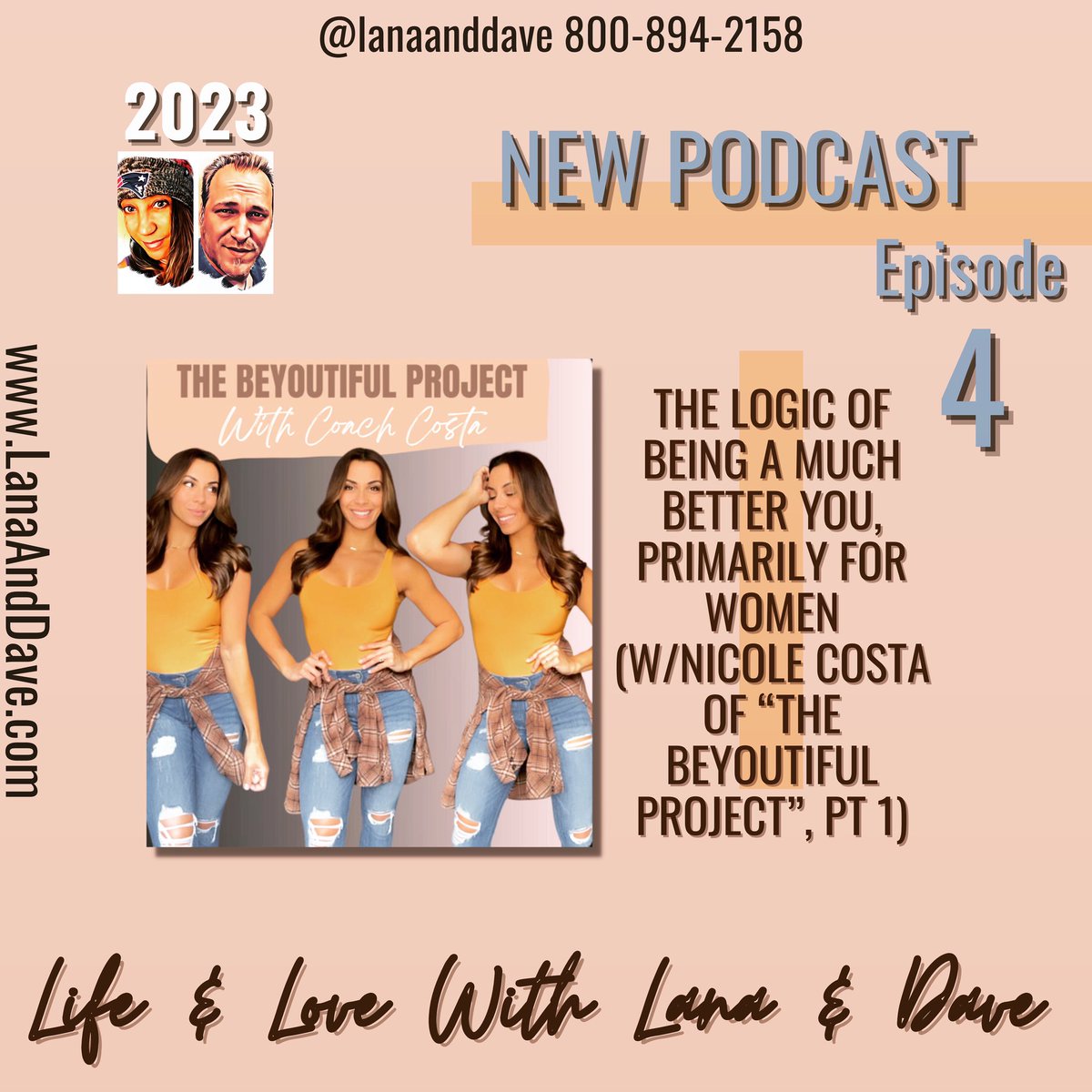 So much fun we got 2 weeks worth!  Here’s Part 1 lanaanddave.com/1924541/121211…

#LanaAndDavid #LoveAndLife #podcast #applepodcast #spotify #Audible #subscribe #buzzsproutpodcasts  #thebeyoutifulproject #coachcosta #fitness #nutrition #inspiration #education #transformation
