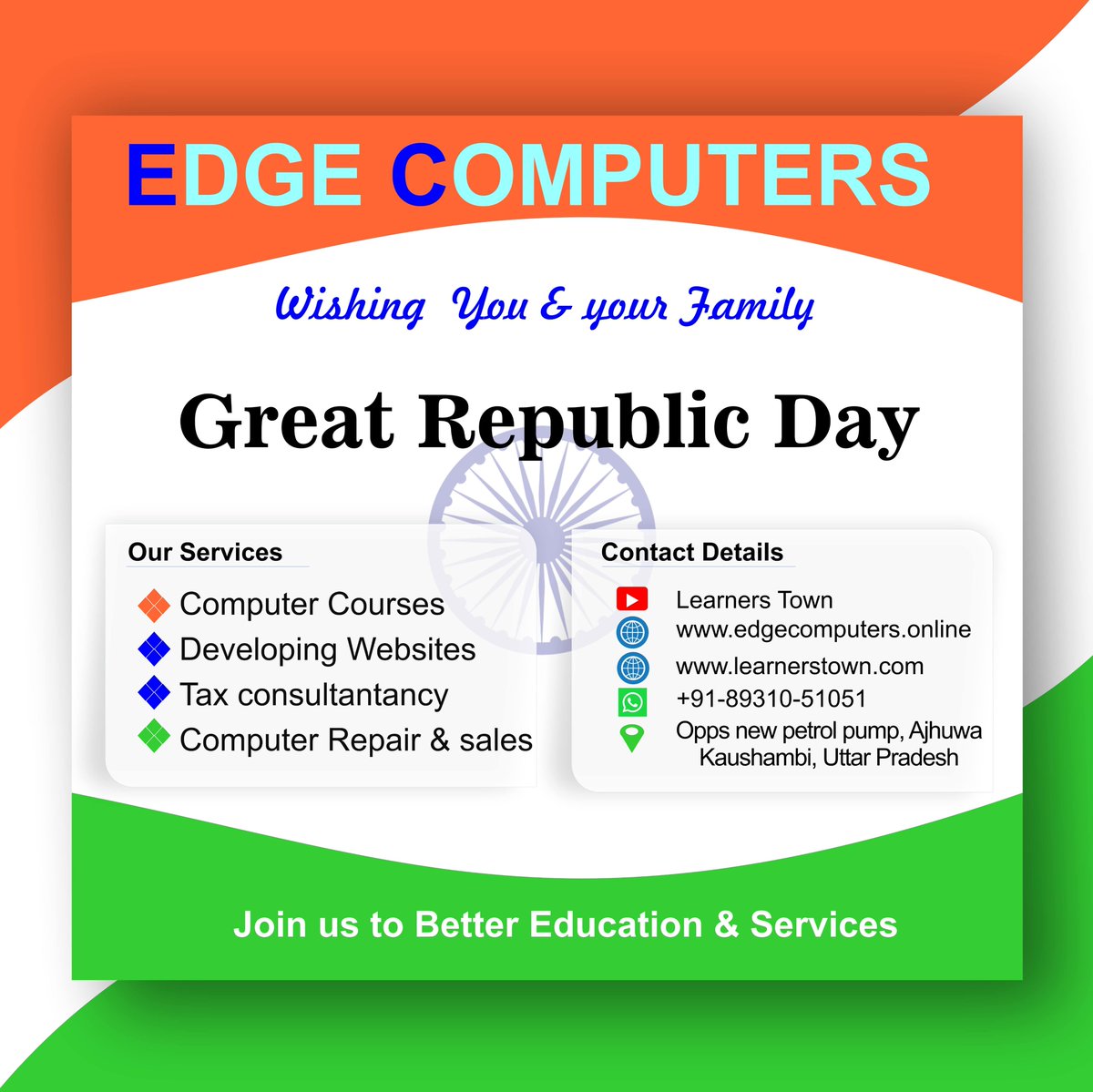 AnshuP17's tweet image. 26th january 2023
indian republic day
#coreldraw #edgecomputer #edgeeducation #learnerstown